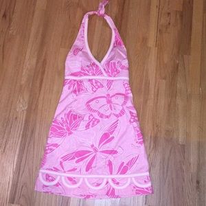 Pink Lilly Pulitzer Halter-neck Dress